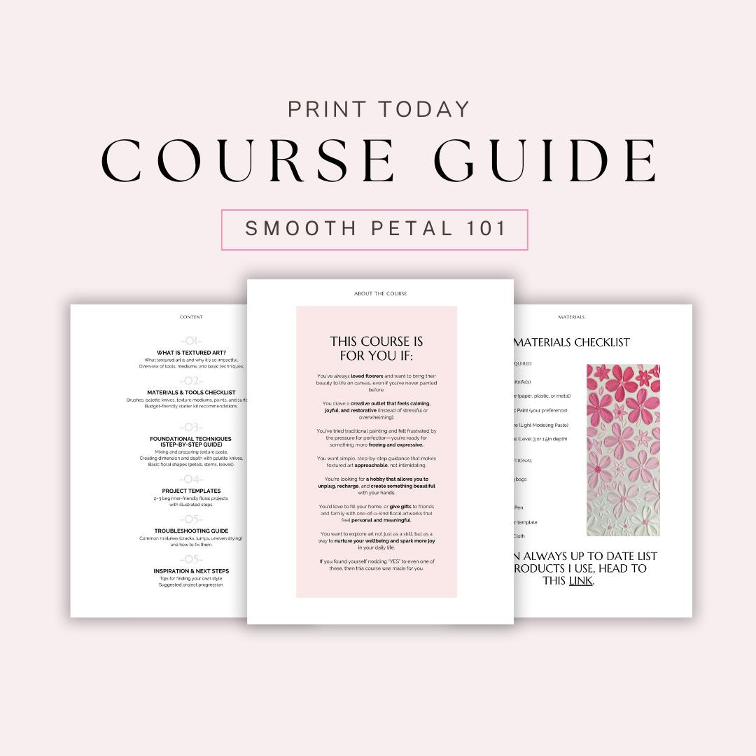 Beginners Guide to Floral Textured Art