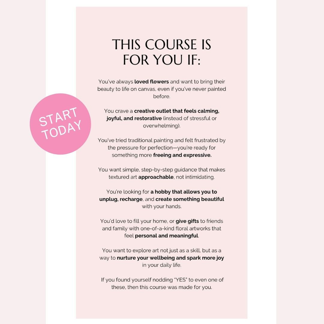 The Textured Floral Art Course