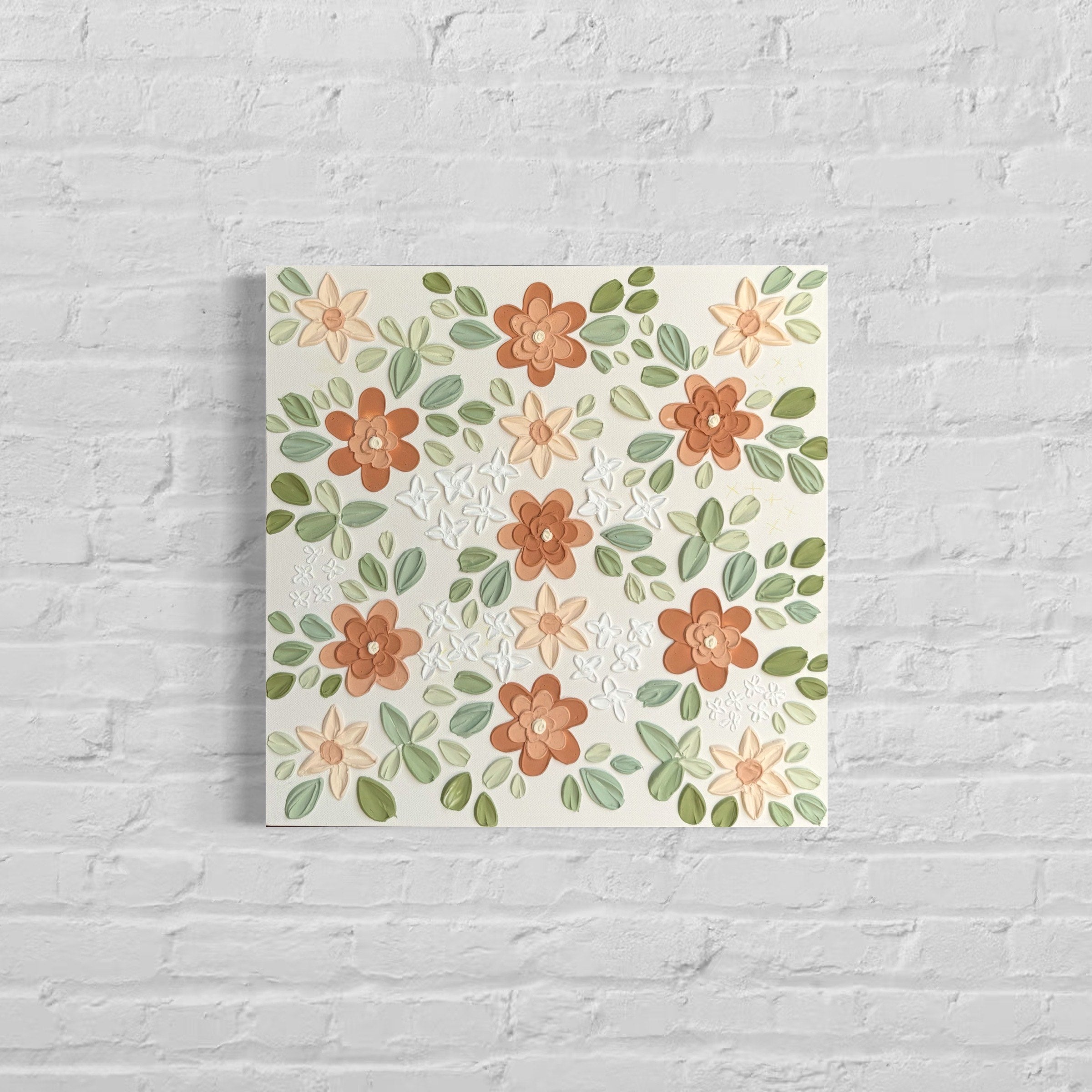 20x20  Original Floral Canvas Art
