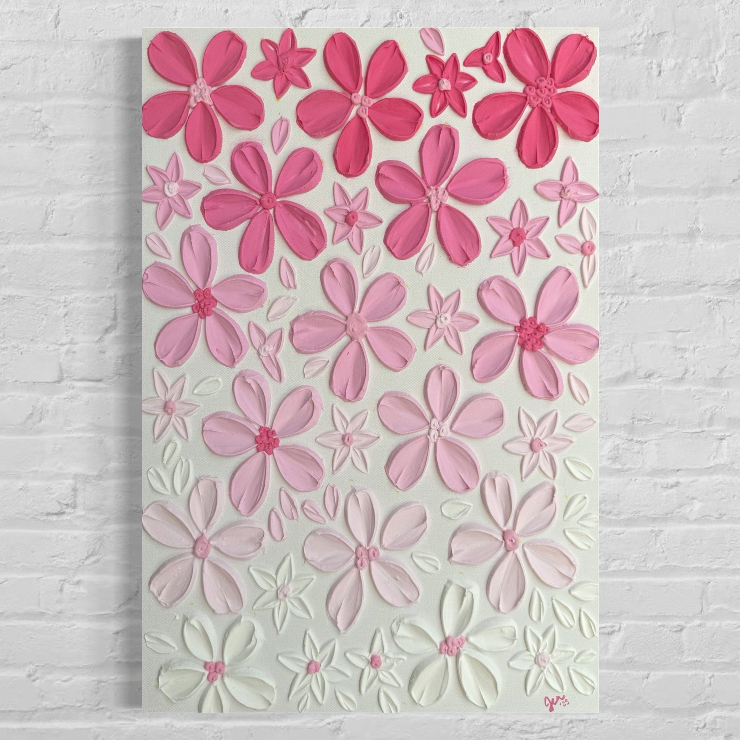24x36 Original Floral Canvas Art