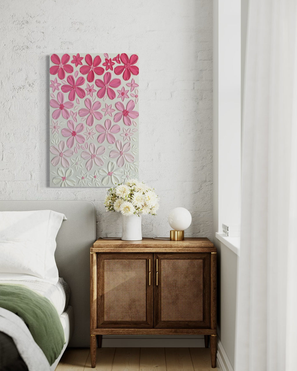 24x36 Original Floral Canvas Art