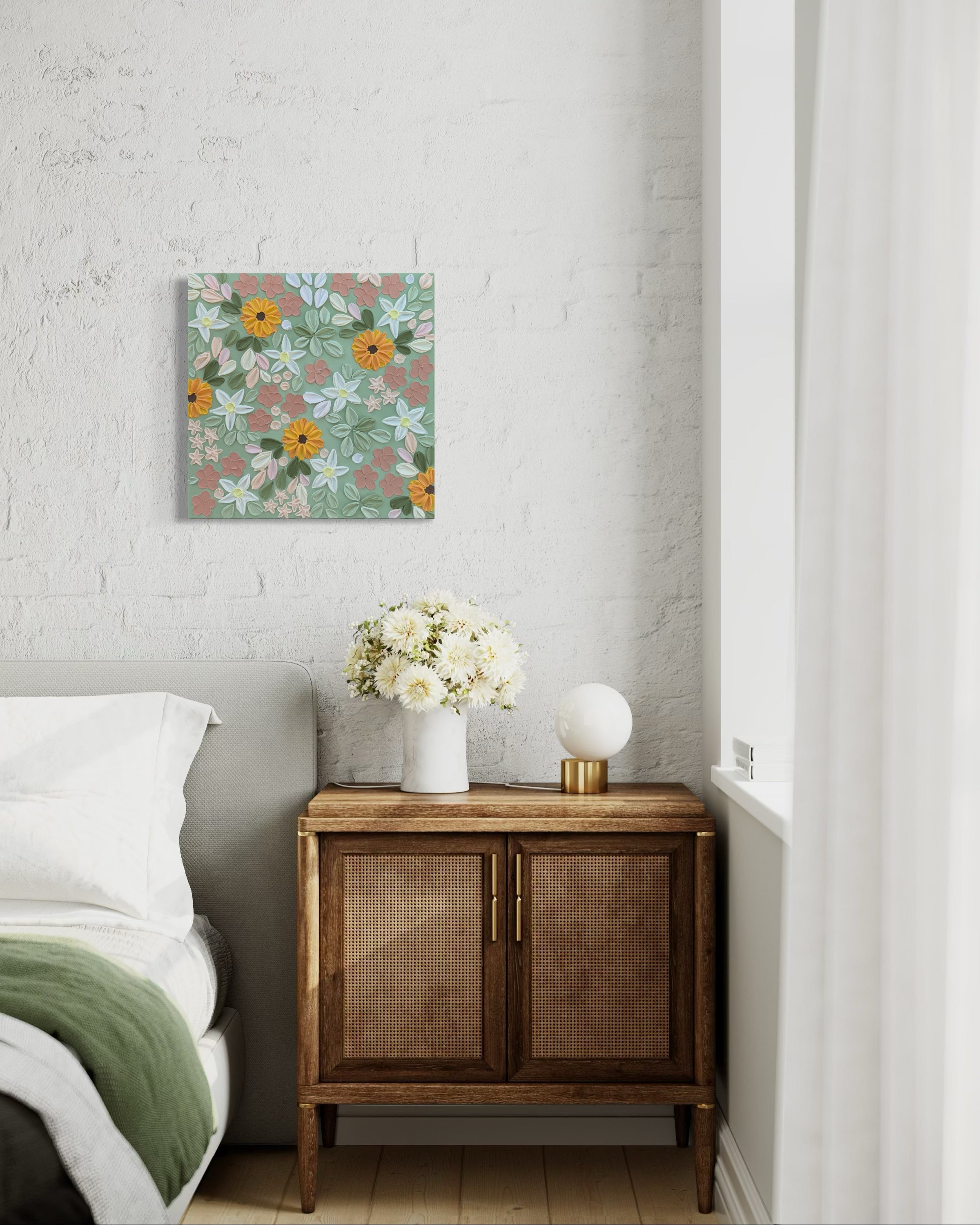20x20 Original Floral Canvas
