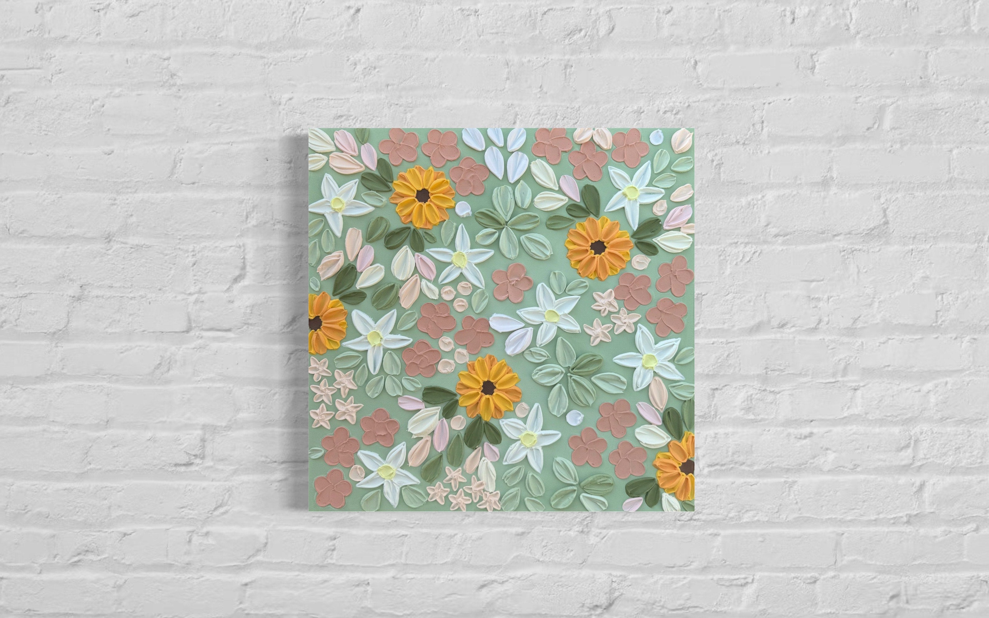 20x20 Original Floral Canvas