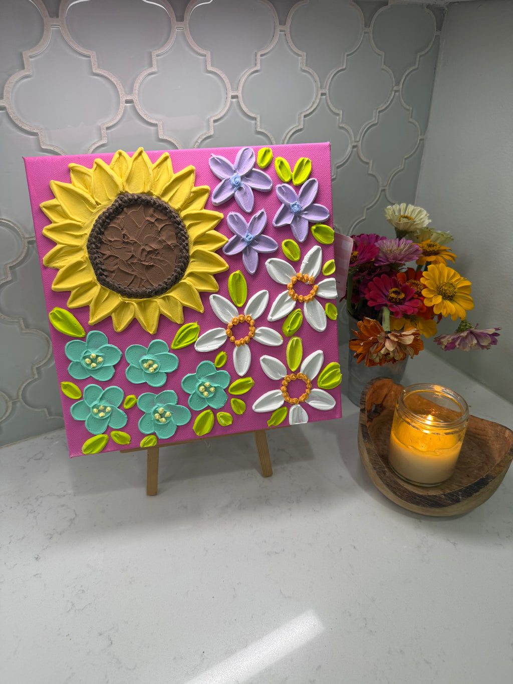 10x10 Textured Floral Canvas (1.5” Deep)