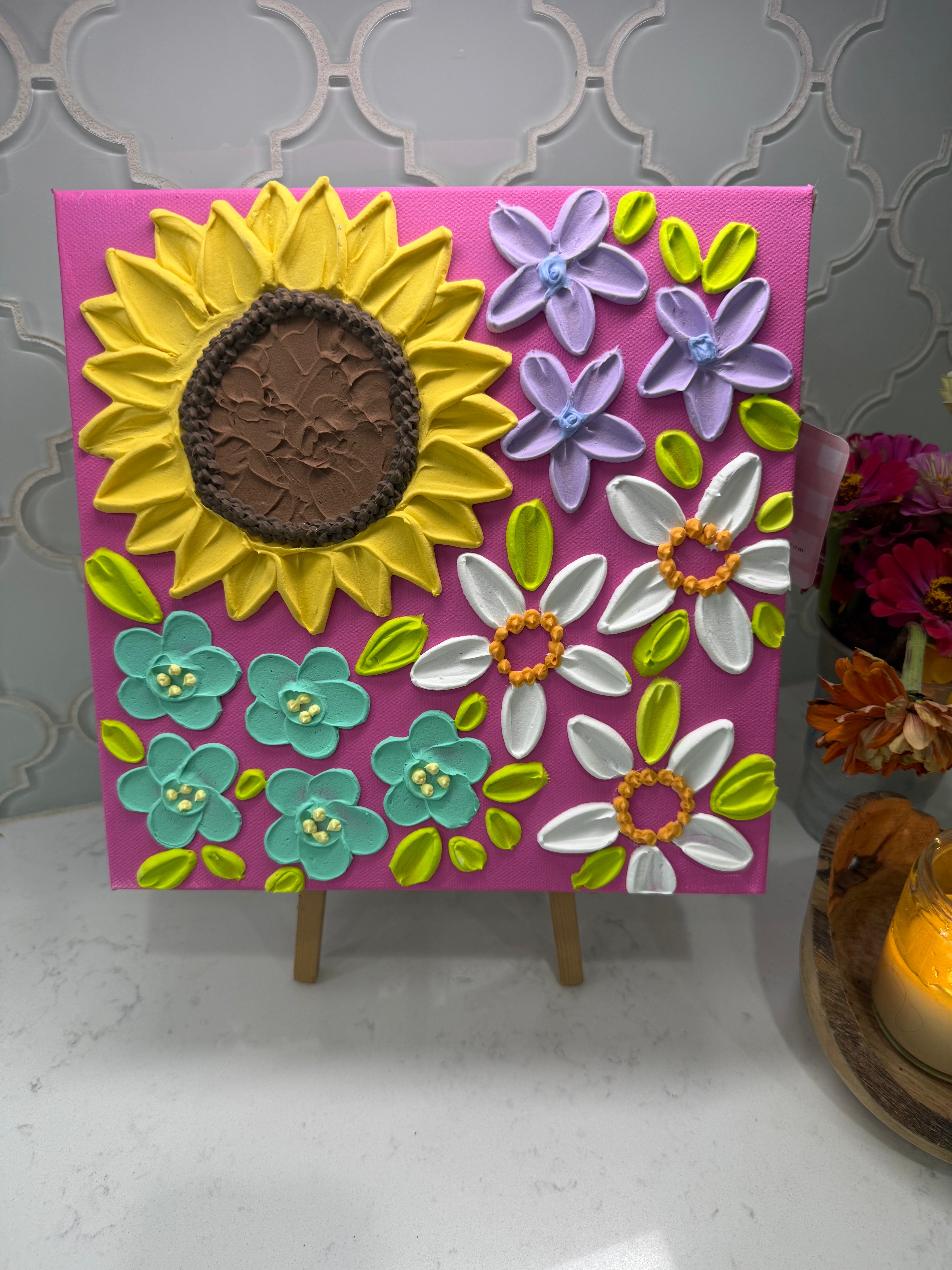 10x10 Textured Floral Canvas (1.5” Deep)