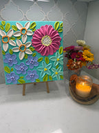 10x10 Textured Floral Canvas (1.5” Deep)