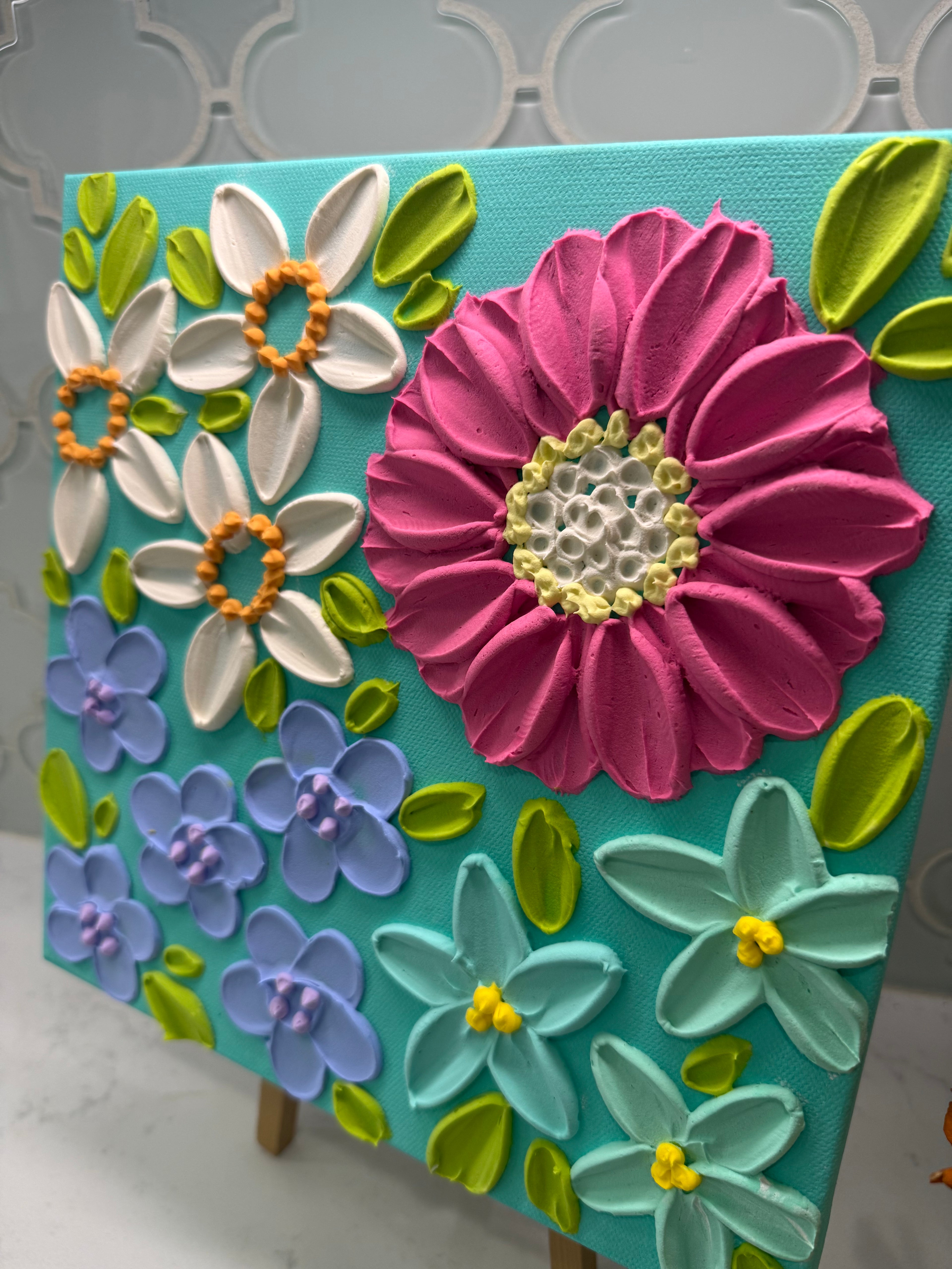 10x10 Textured Floral Canvas (1.5” Deep)