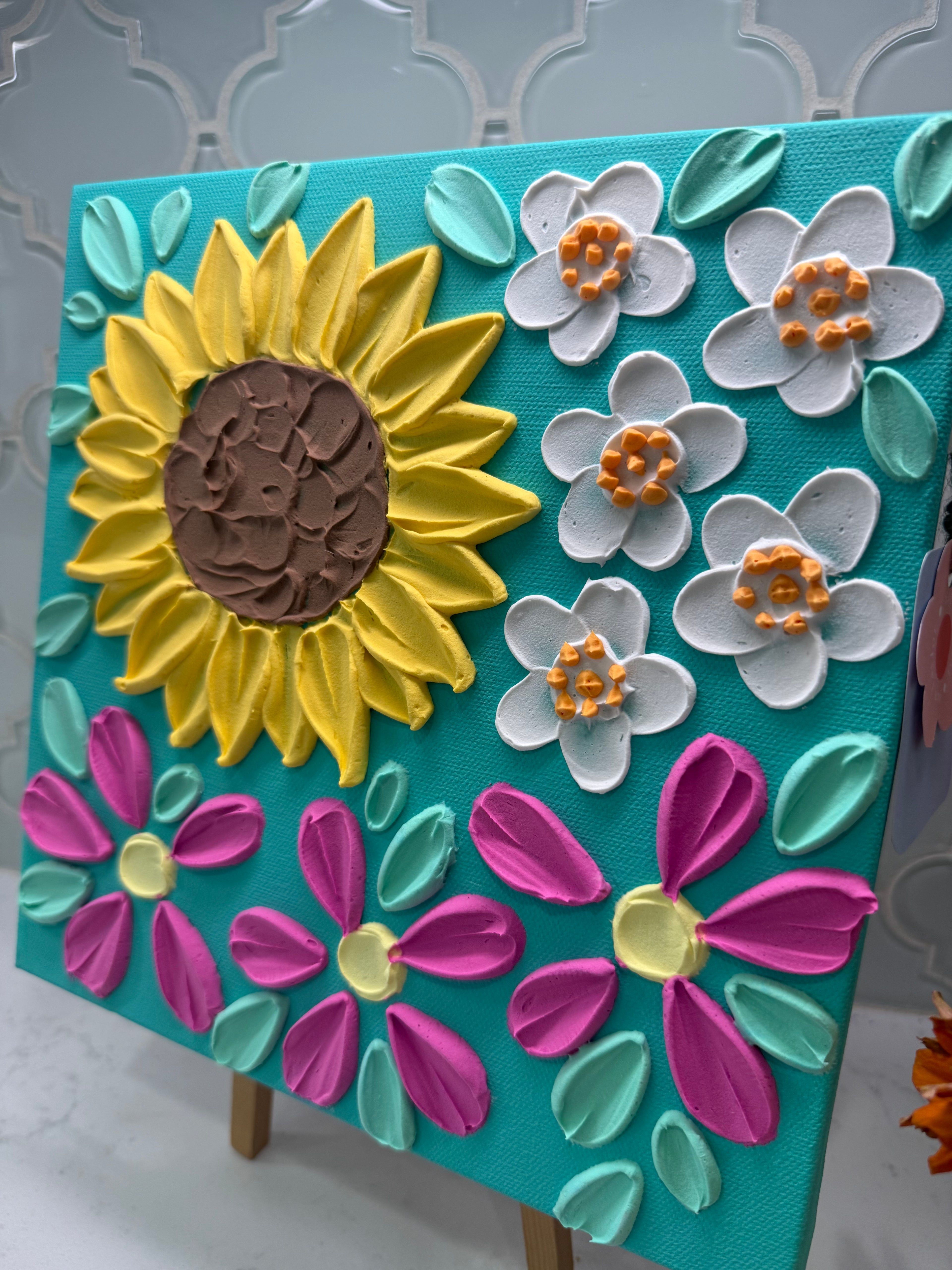 10x10 Textured Floral Canvas (1.5” Deep)