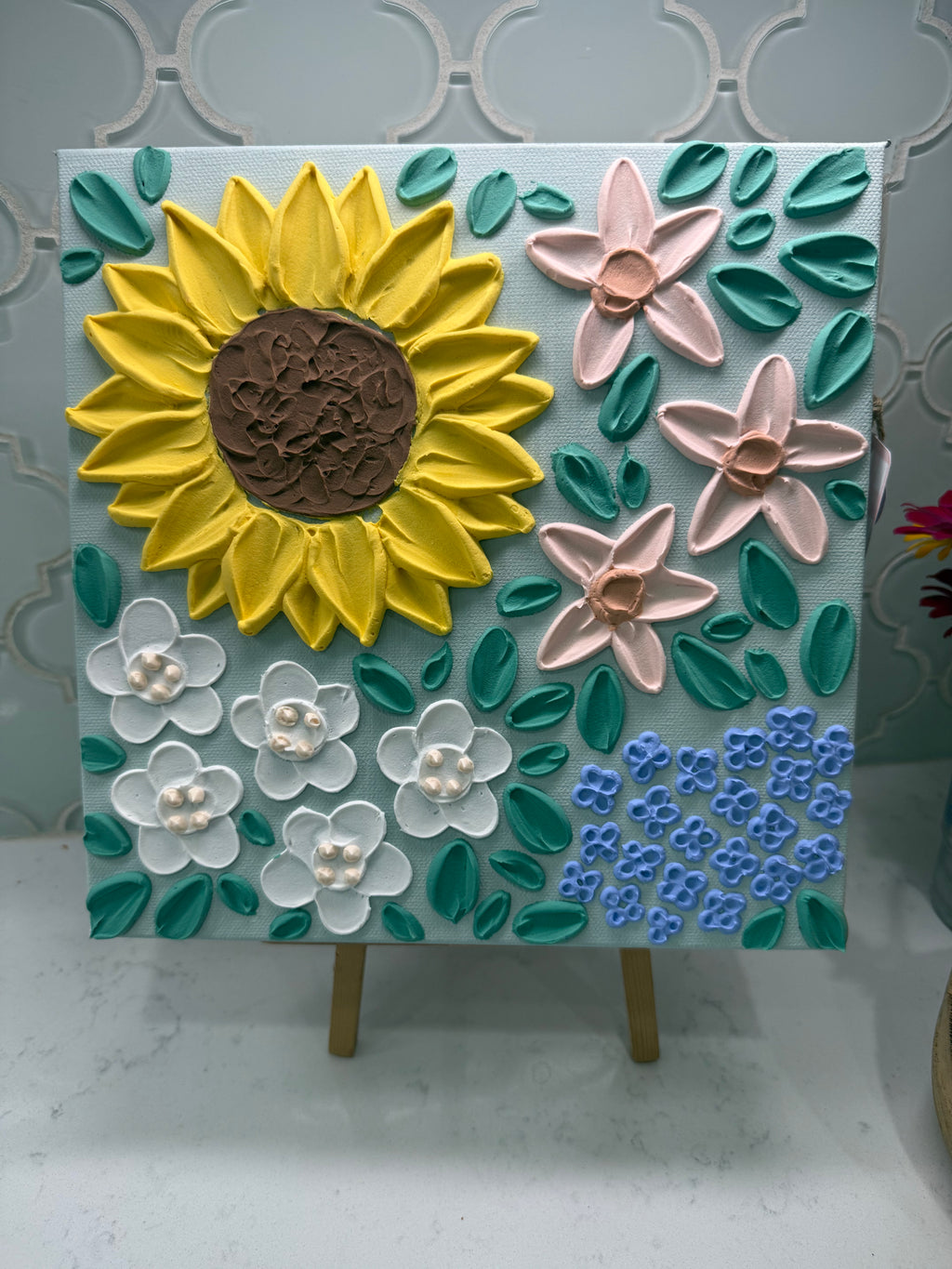 10x10 Textured Floral Canvas (1.5” Deep)
