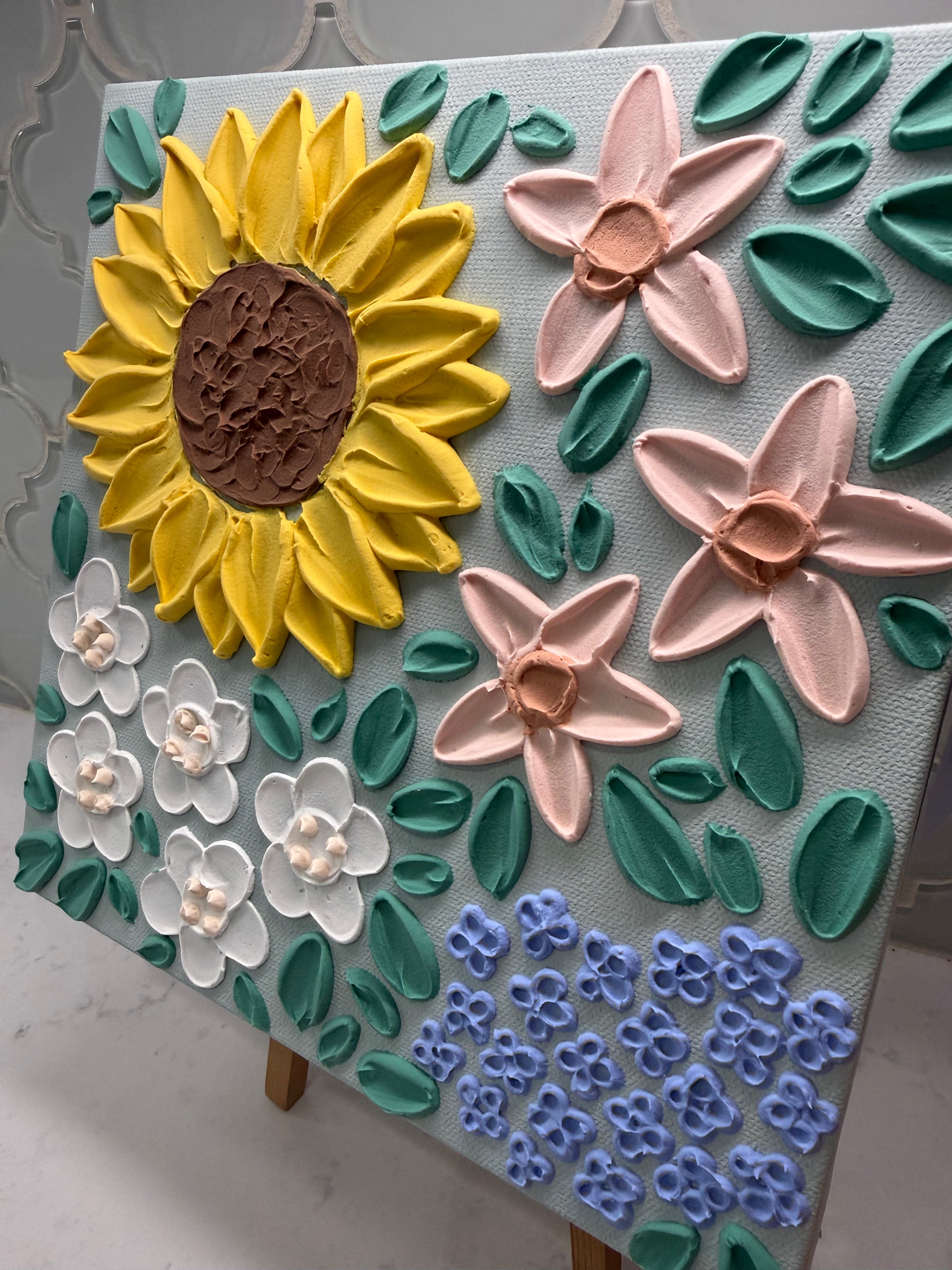 10x10 Textured Floral Canvas (1.5” Deep)