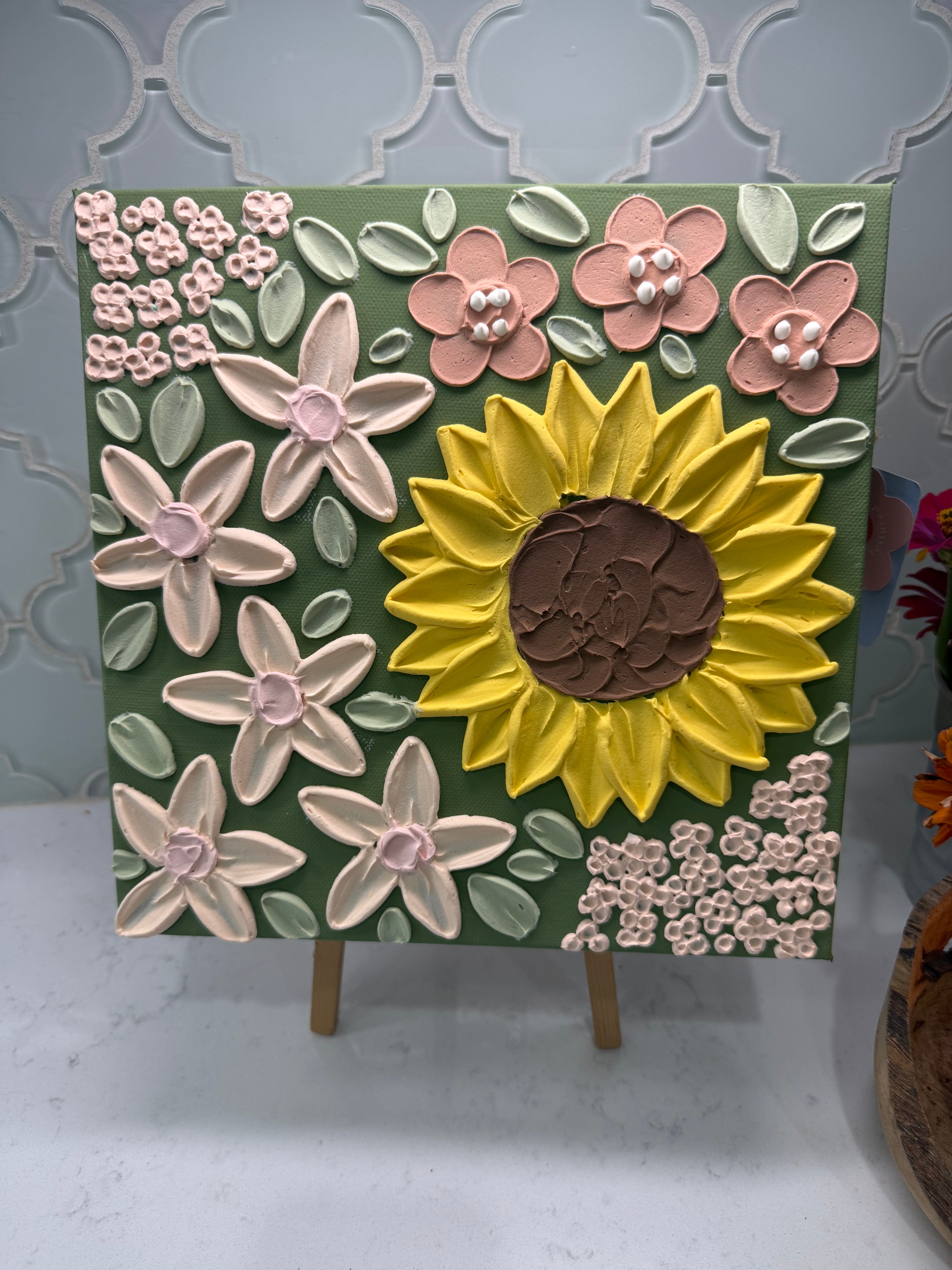 10x10 Textured Floral Canvas (1.5” Deep)