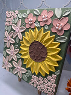 10x10 Textured Floral Canvas (1.5” Deep)