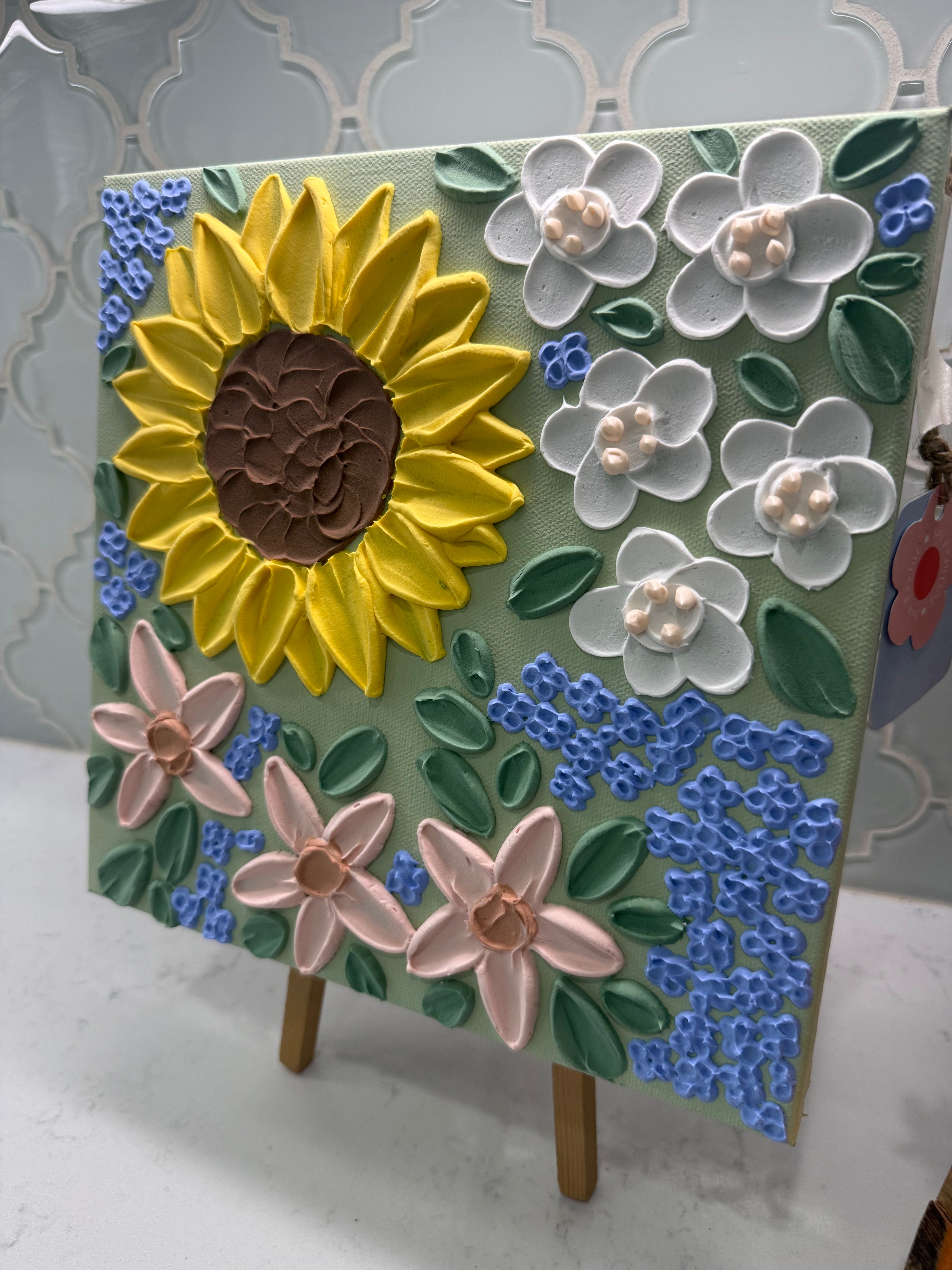 10x10 Textured Floral Canvas (1.5” Deep)