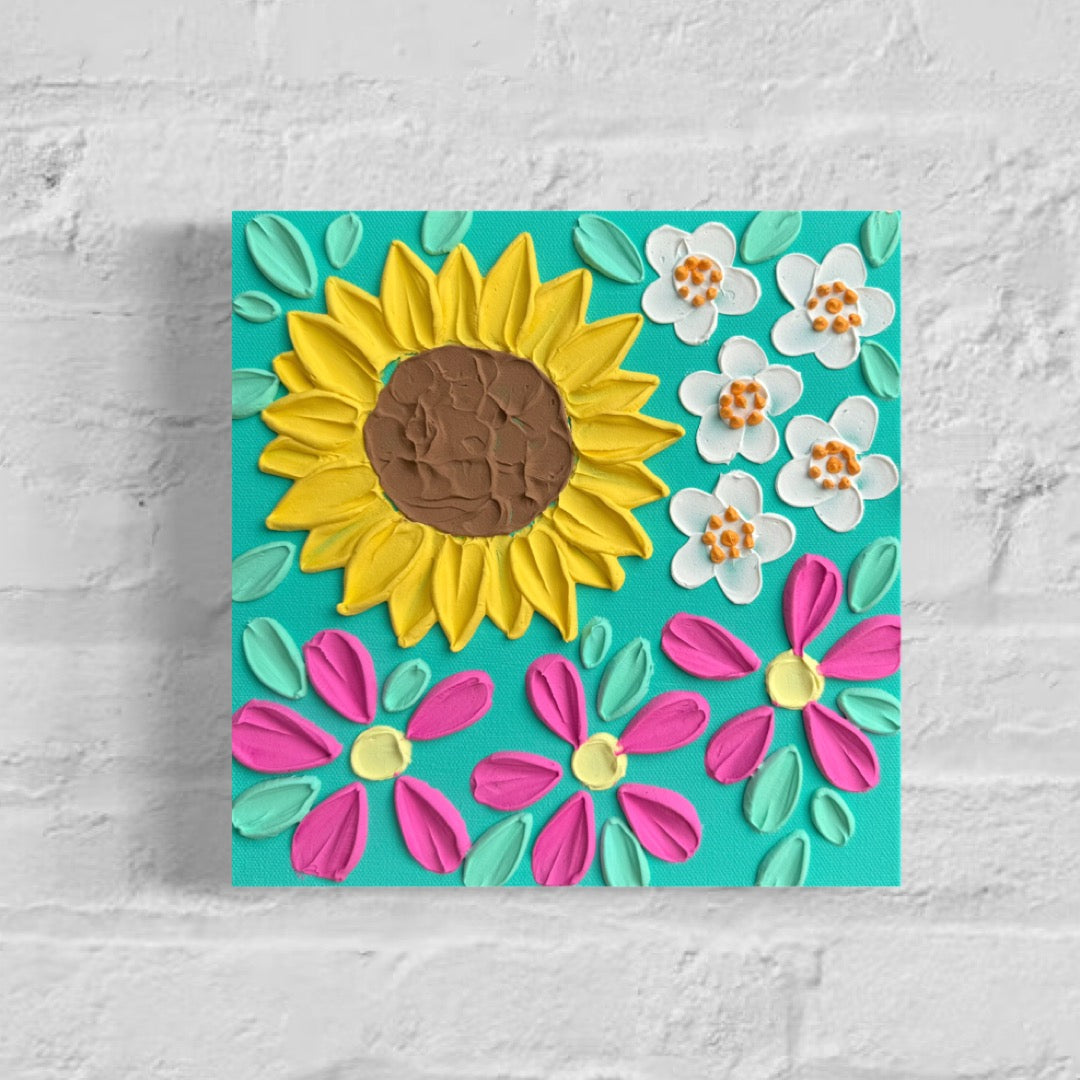 10x10 Textured Floral Canvas (1.5” Deep)