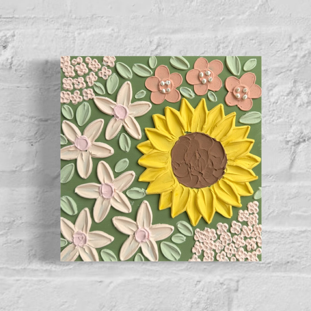 10x10 Textured Floral Canvas (1.5” Deep)
