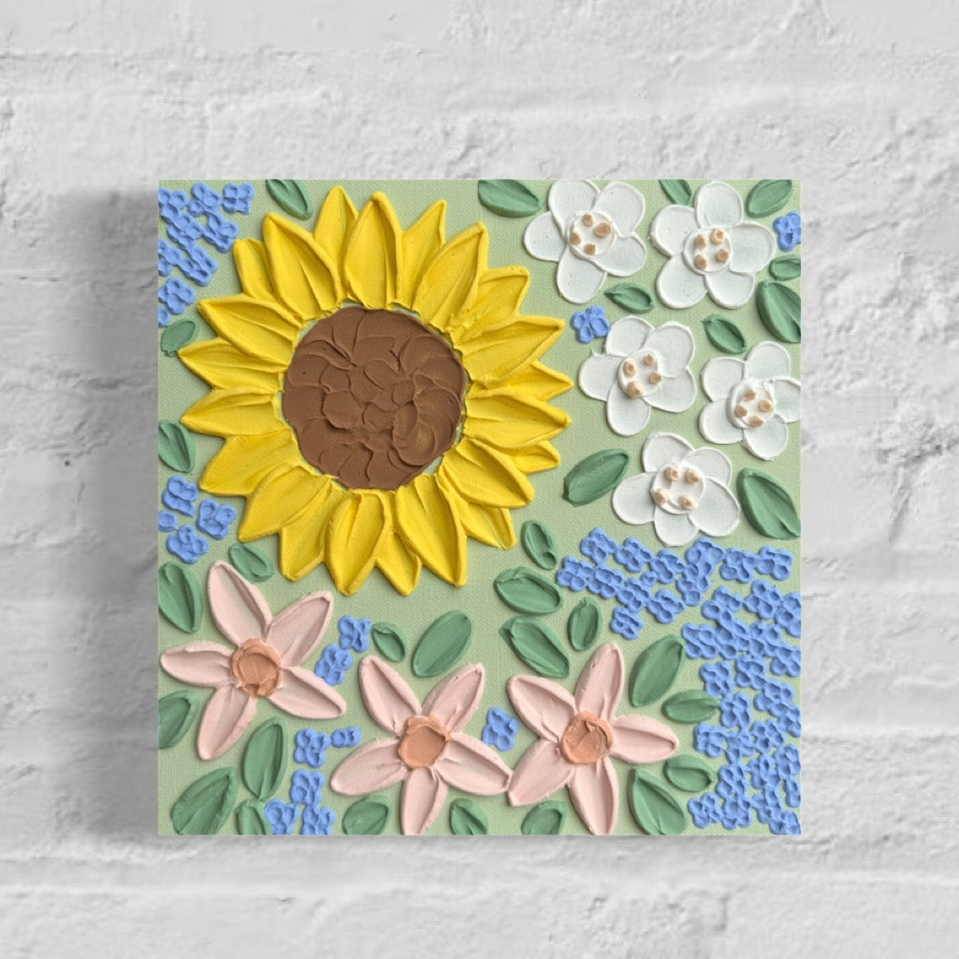 10x10 Textured Floral Canvas (1.5” Deep)