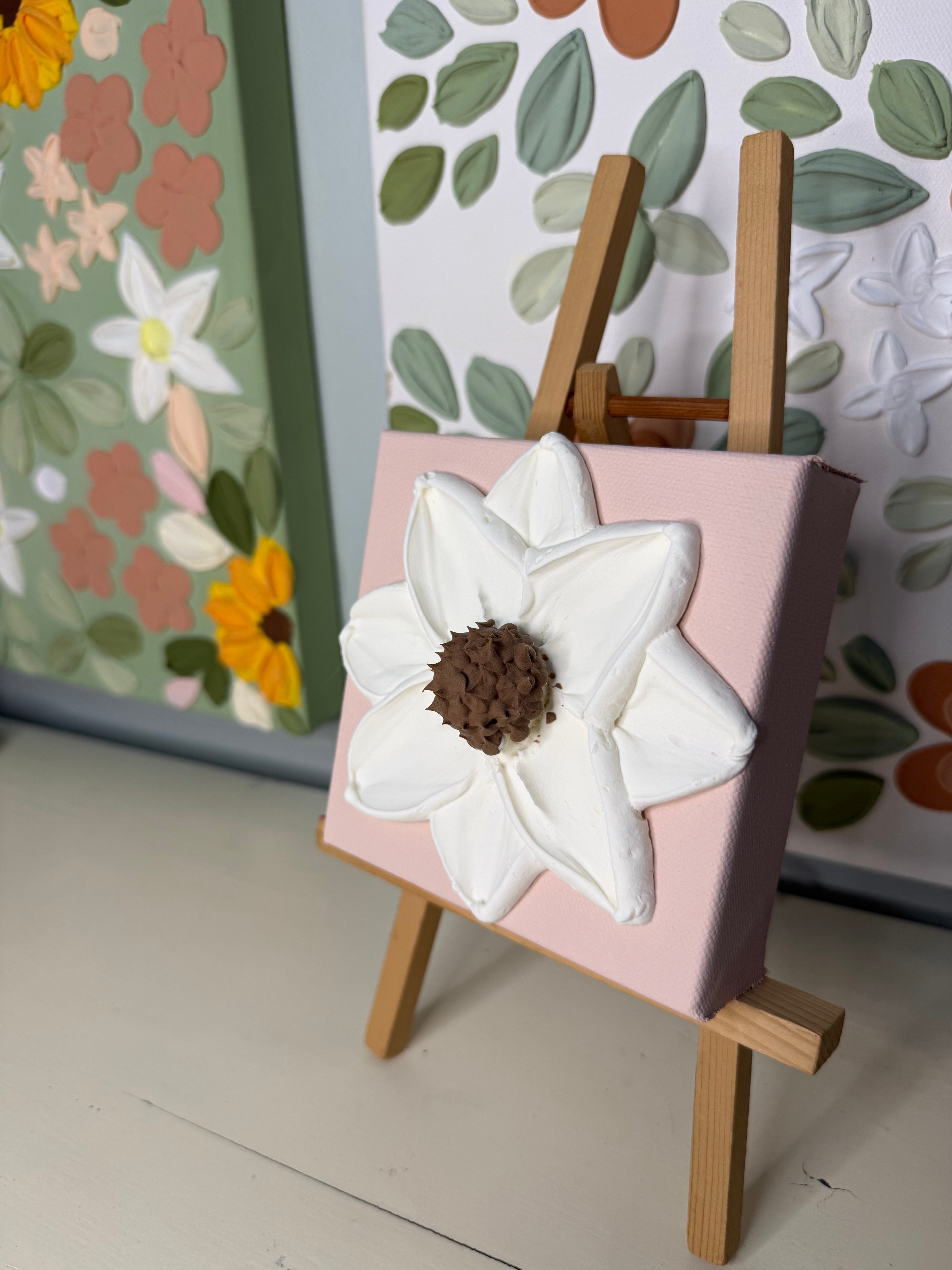 5x5 Textured Floral Canvas (1.5" Deep)