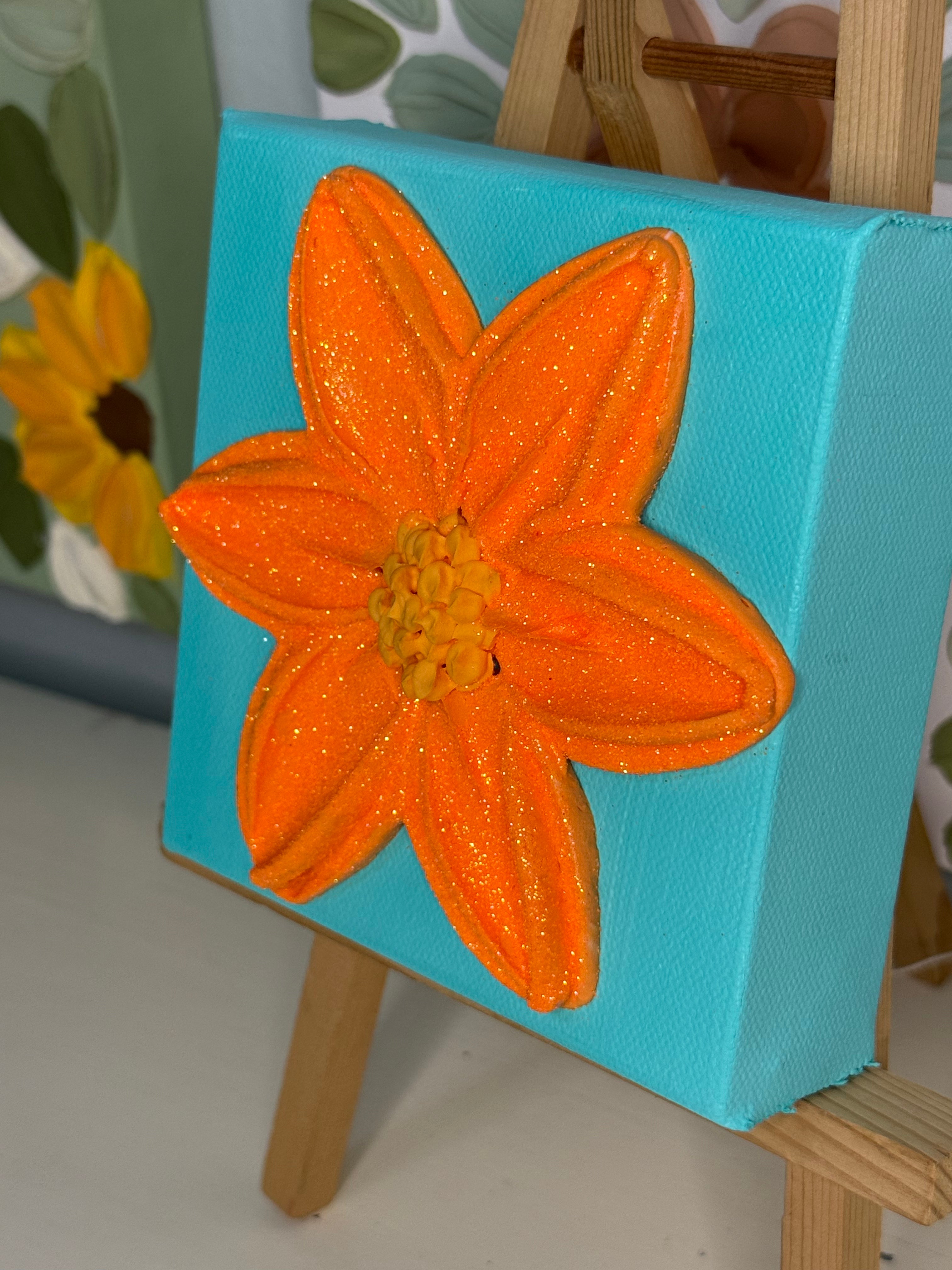 5x5 Textured Floral Canvas (1.5" Deep)