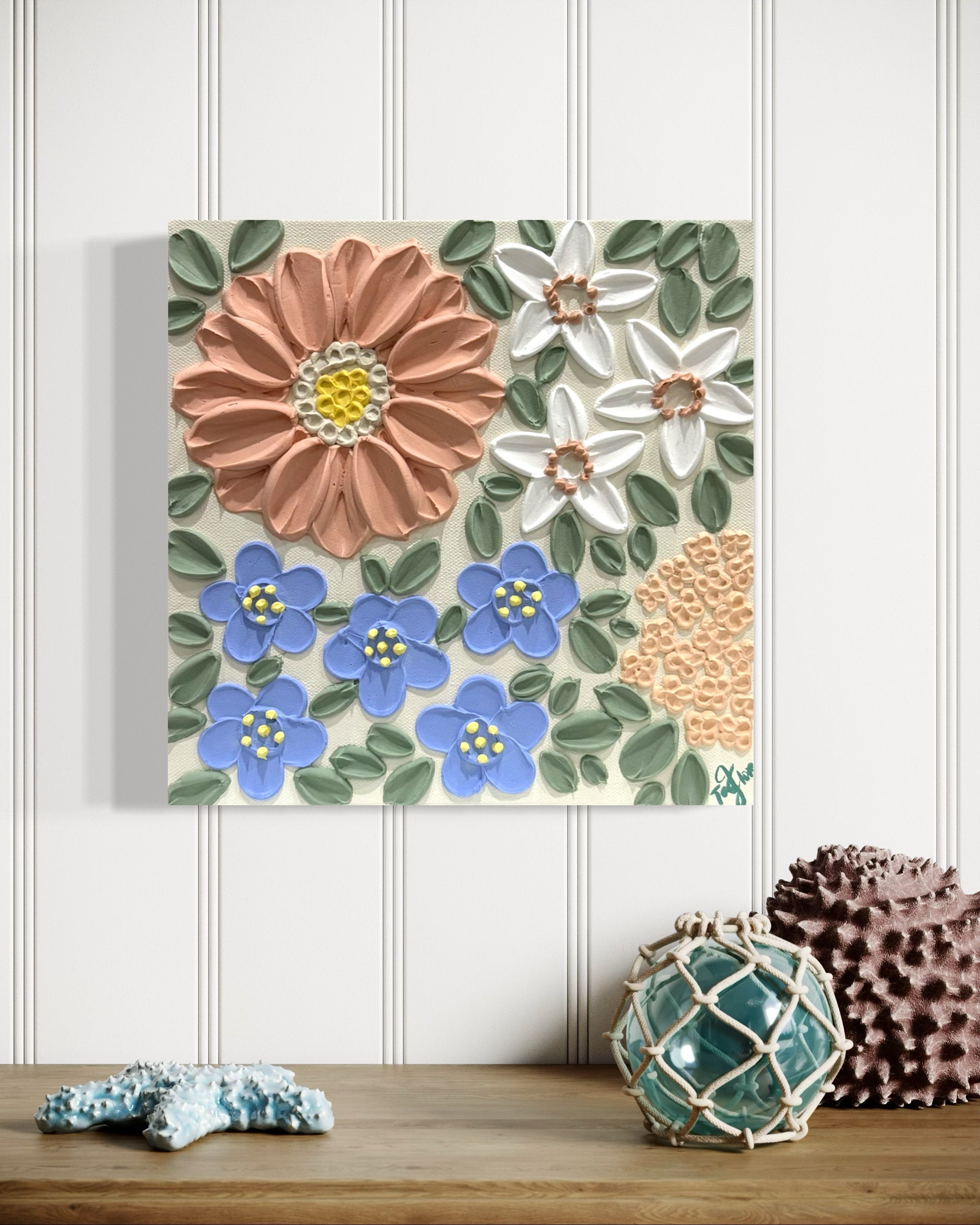 10x10 Textured Floral Canvas (1.5” Deep)