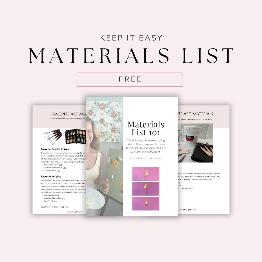 FREE Download: Textured Art Materials List 101