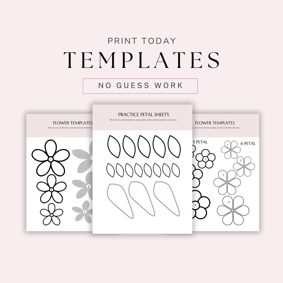 Printable Textured Art Templates | Learn Smooth, Symmetrical Petals