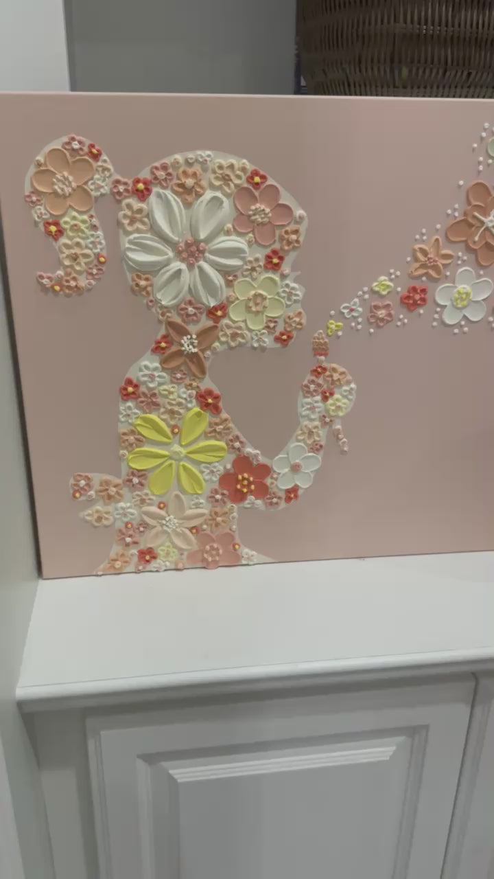 10x10 Textured Floral Canvas (1.5” Deep)